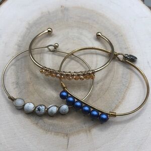 Bundle lot 3 boho style bracelets.